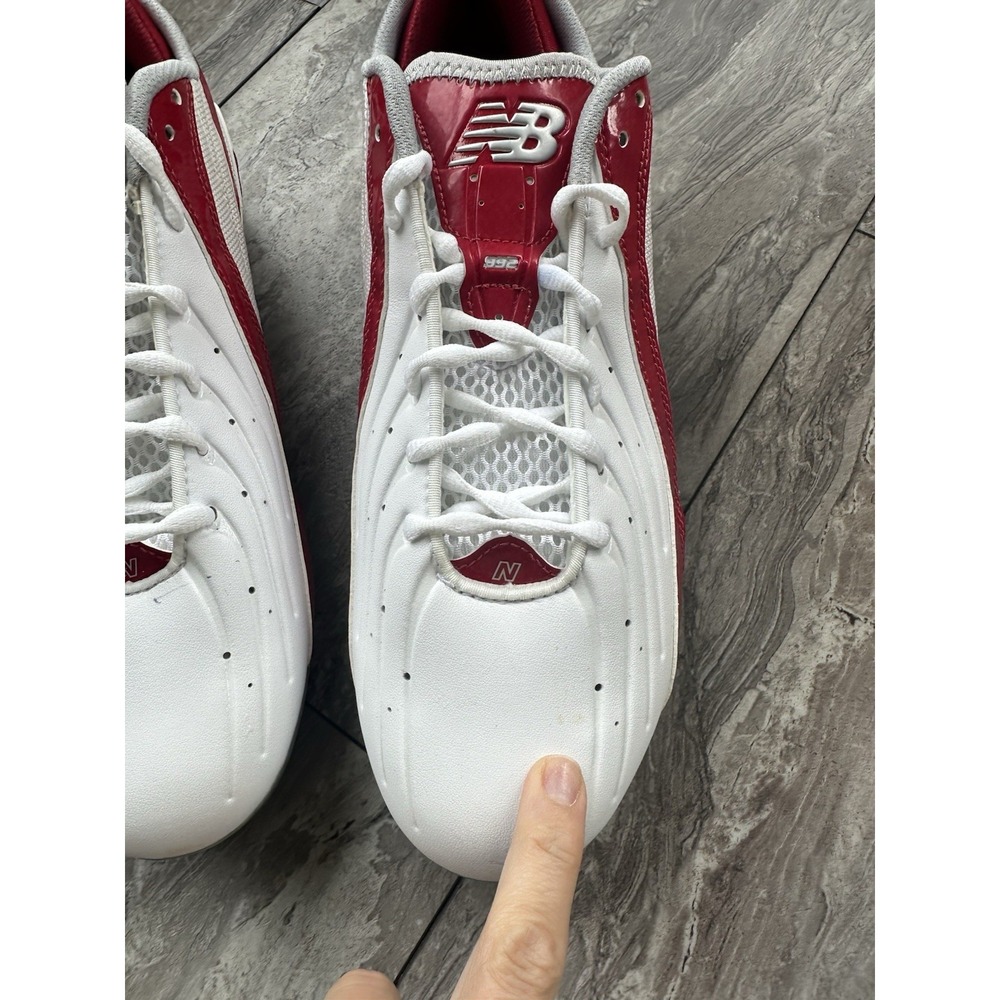 New Balance 992 MF992LR Baseball Cleats Men's 12.5 D White Red NOS New Box - Picture 4 of 11
